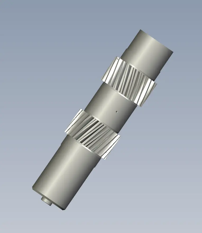 Custom Precision Shaft with Helical Gears - Image 2
