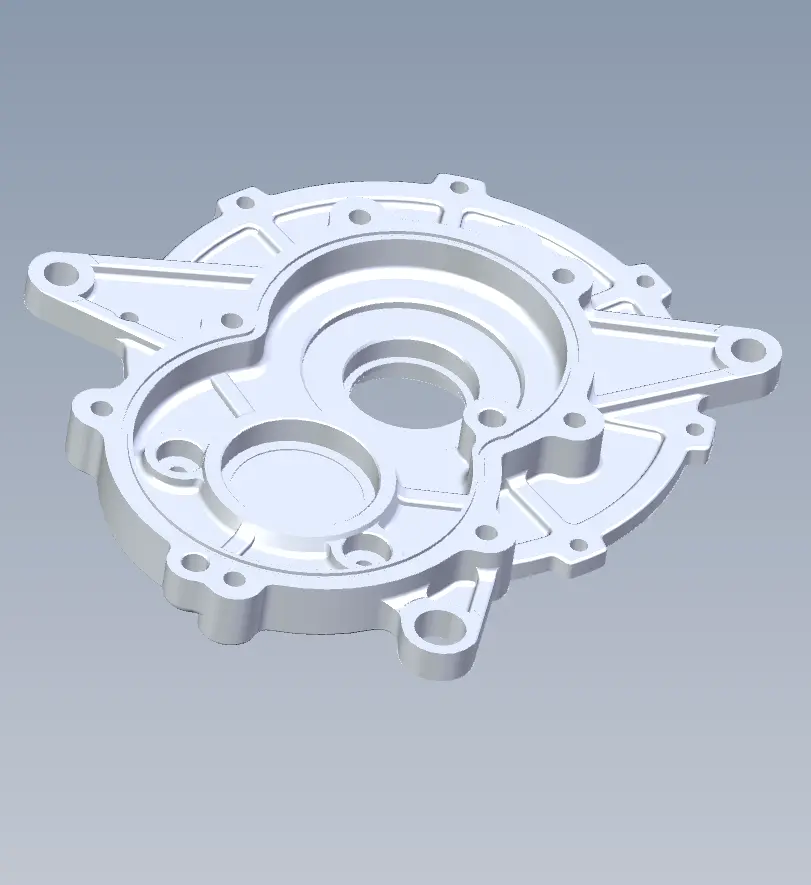 Custom Precision CNC Front Cover Plate with M8 Threaded Holes - Image 3