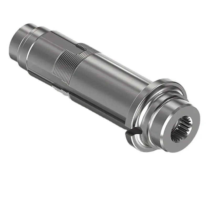Precision machined stepped shaft with multiple diameters and a shaped end